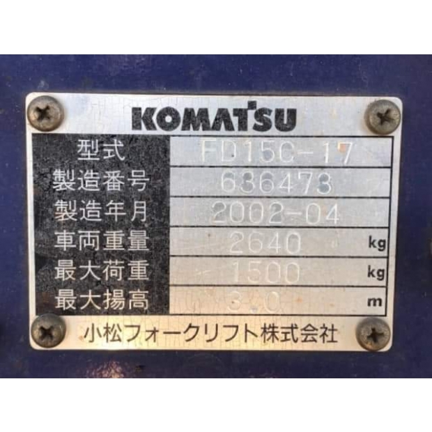 KOMATSU FD15C-17 